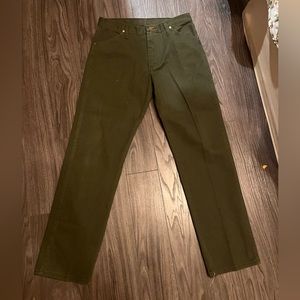 Green Wrangler Straight Leg Jeans